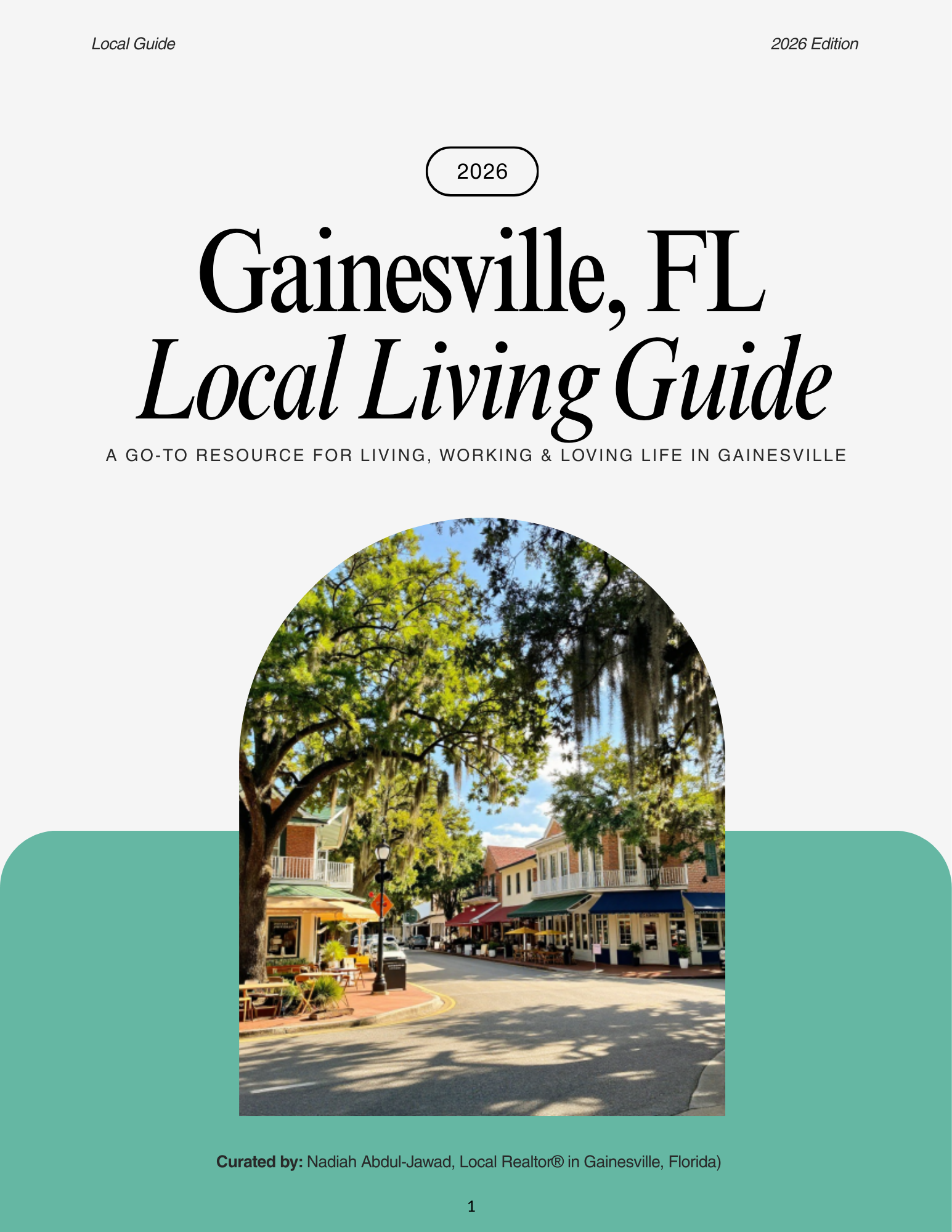 Gainesville Local Living Guide cover